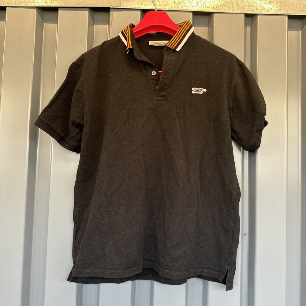 Vintage Otterbein College Polo Shirt Adult Large Black Short Sleeve University